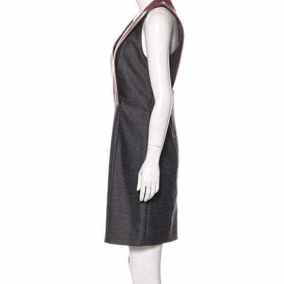 Alexander Wang Virgin Wool Leather-Accented Dress - Picture 2 of 3